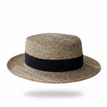 Flat Top Straw Fedora - Side Angle