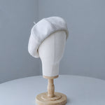 Gray linen beret