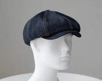 Customized Unisex Denim Newsboy Cap - Mspineapplecrafts