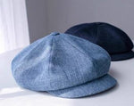 Customized Unisex Oversize Denim Applejack Newsboy Cap - Mspineapplecrafts