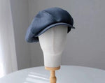 Slouchy Stripe Wool Newsboy Cap - Mspineapplecrafts