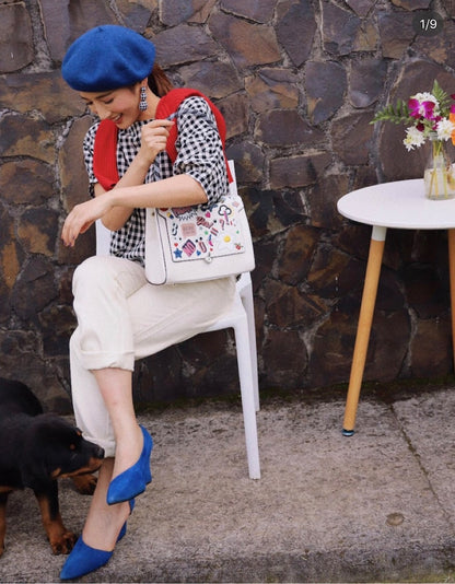 Solid Colour Wool Beret for Women
