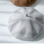 Oversized Linen Beret Hat Beret - Mspineapplecrafts