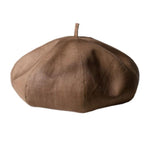 Oversized Linen Beret Hat Beret - Mspineapplecrafts
