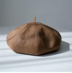 Oversized Linen Beret Hat Beret - Mspineapplecrafts