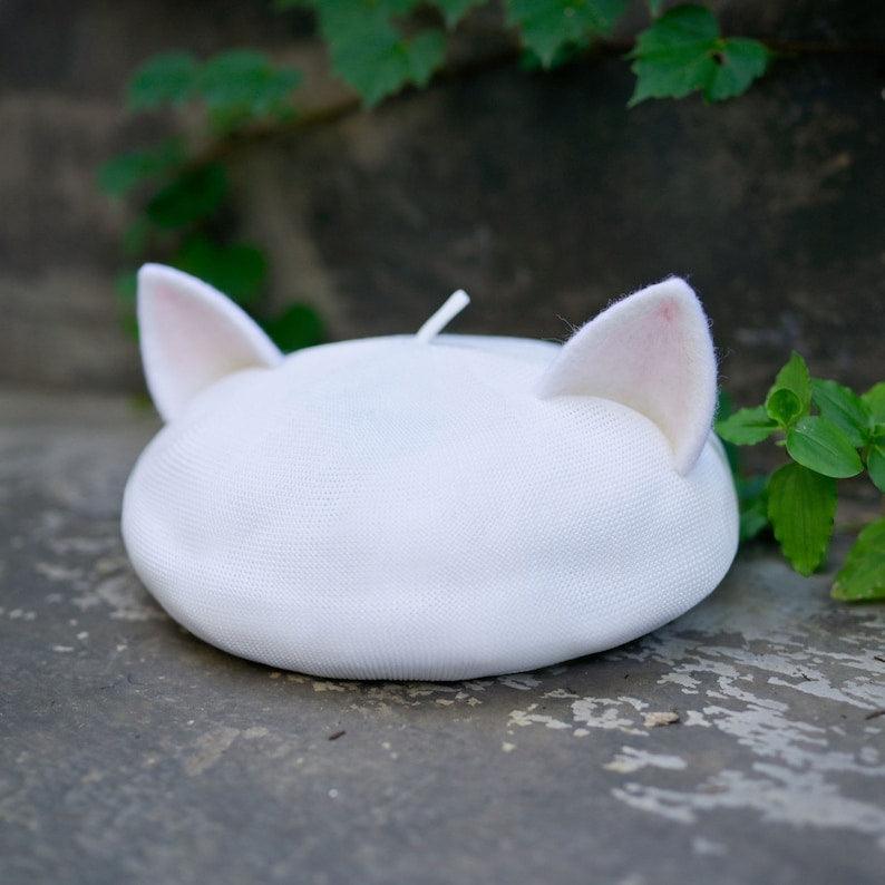 Cat Beret Hat for Women and Kid - Mspineapplecrafts