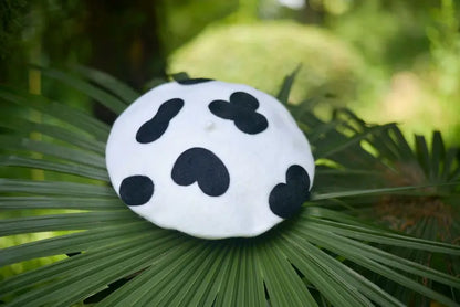 Classic Cow Print Wool Berets for Women and Kid.