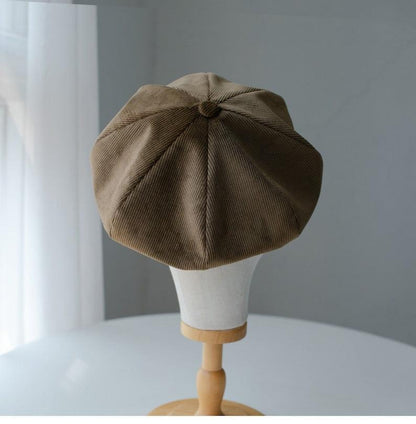 Handmade Unisex Oversized Corduroy Hat - Mspineapplecrafts