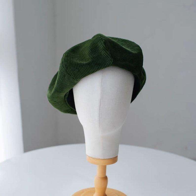 Handmade Unisex Oversized Corduroy Hat - Mspineapplecrafts