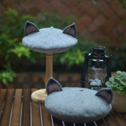 Fox/ Cat Ear Berets for Women and Kids.