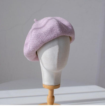 Tweed Fabric Beret for Women