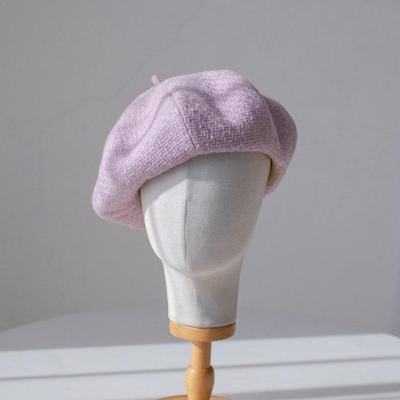 Tweed Fabric Beret for Women - Mspineapplecrafts