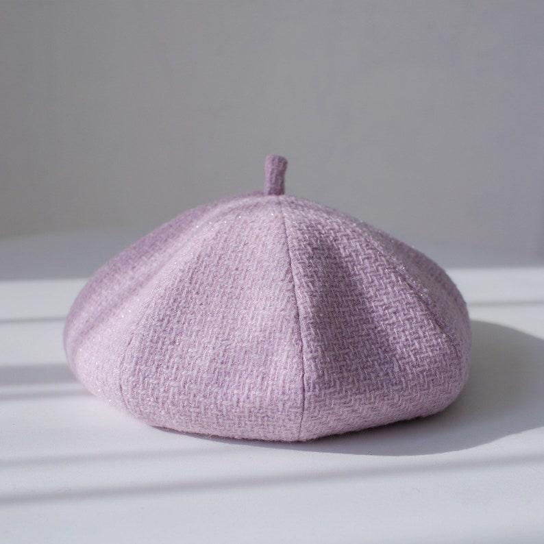 Tweed Fabric Beret for Women