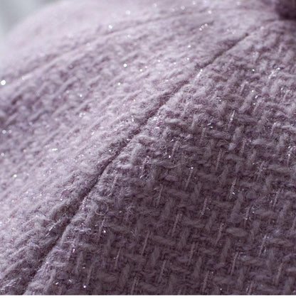 Tweed Fabric Beret for Women - Mspineapplecrafts