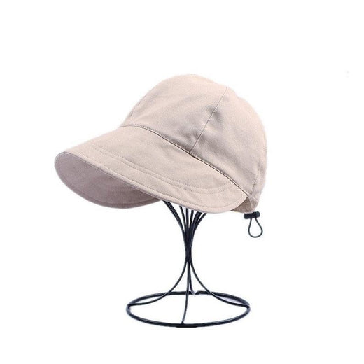 Wide Brim Baseball Bucket Hat – Beige