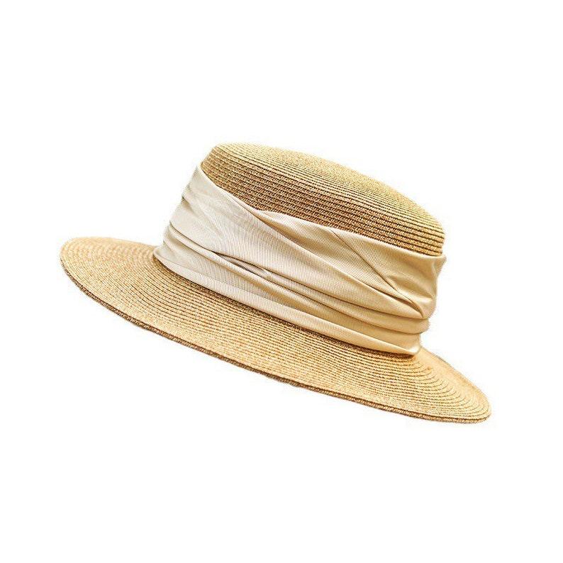 Fedora Straw Boater Hat for Women - Mspineapplecrafts