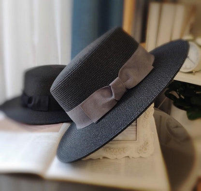 M Large Size Unisex Boater Fedora Straw Hat - Mspineapplecrafts