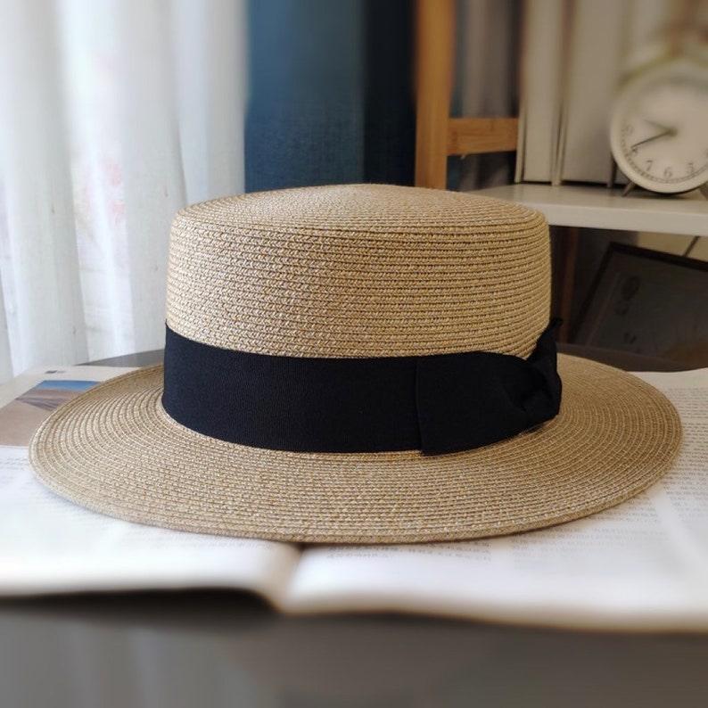 M Large Size Unisex Boater Fedora Straw Hat - Mspineapplecrafts
