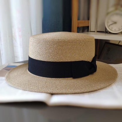 M Large Size Unisex Boater Fedora Straw Hat - Mspineapplecrafts
