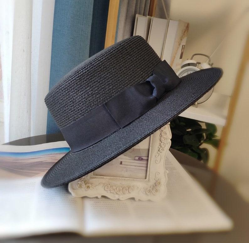 M Large Size Unisex Boater Fedora Straw Hat - Mspineapplecrafts