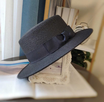 M Large Size Unisex Boater Fedora Straw Hat - Mspineapplecrafts