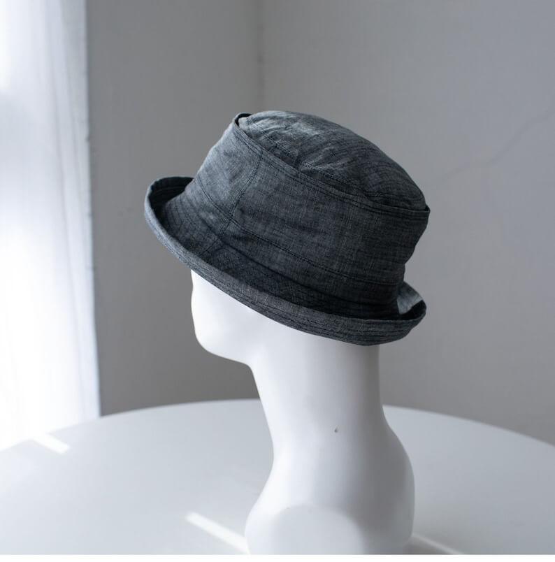 Custom Denim Cloche Hat