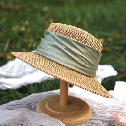 Fedora Straw Boater Hat for Women - Mspineapplecrafts