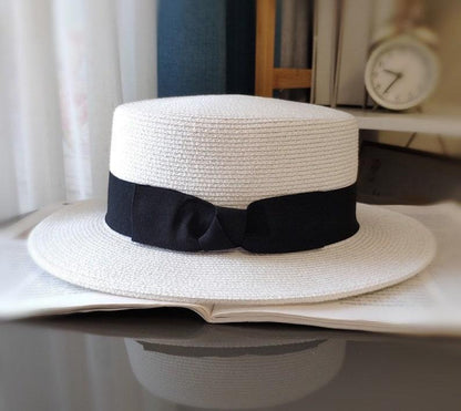 M Large Size Unisex Boater Fedora Straw Hat - Mspineapplecrafts