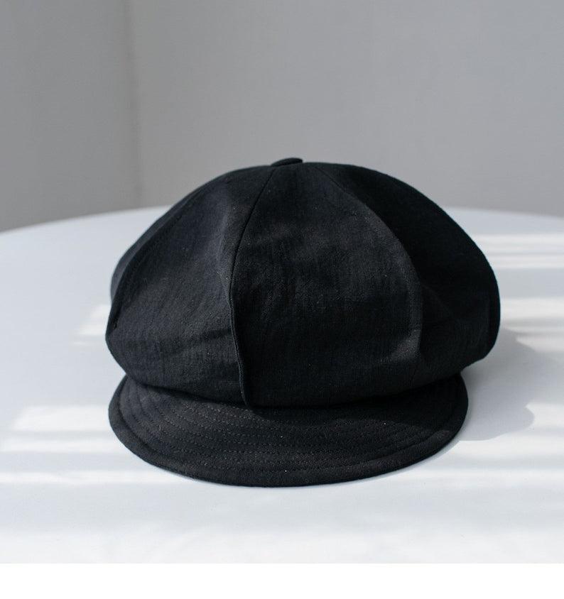 Customized Oversized Linen Newsboy Hat - Mspineapplecrafts