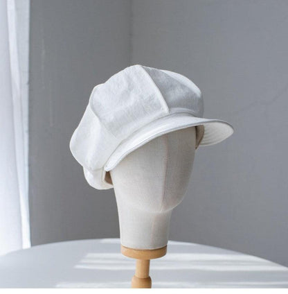 Customized Oversized Linen Newsboy Hat - Mspineapplecrafts