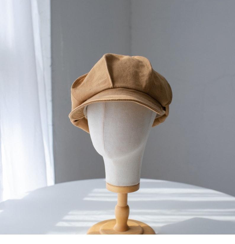 Customized Oversized Linen Newsboy Hat - Mspineapplecrafts
