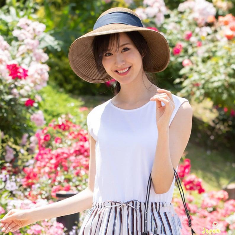 Straw Hat with Bow Tie for Large Head
