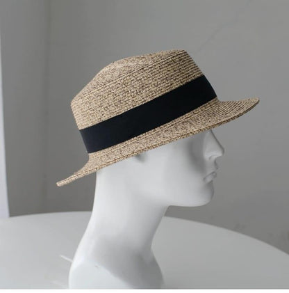 Flat Top Straw Fedora Panama Hat - Mspineapplecrafts