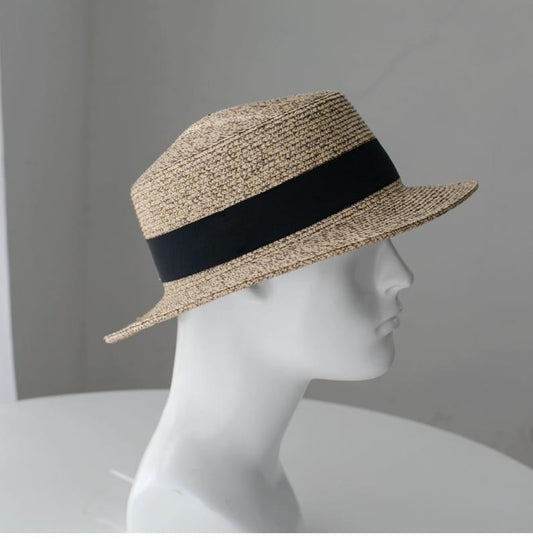 Flat Top Straw Fedora Panama Hat - Mspineapplecrafts