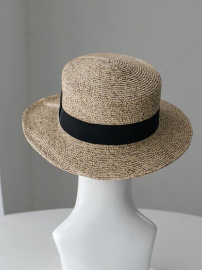 Flat Top Straw Fedora Panama Hat - Mspineapplecrafts