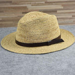 Raffia Straw Panama Fedora Hat - Mspineapplecrafts