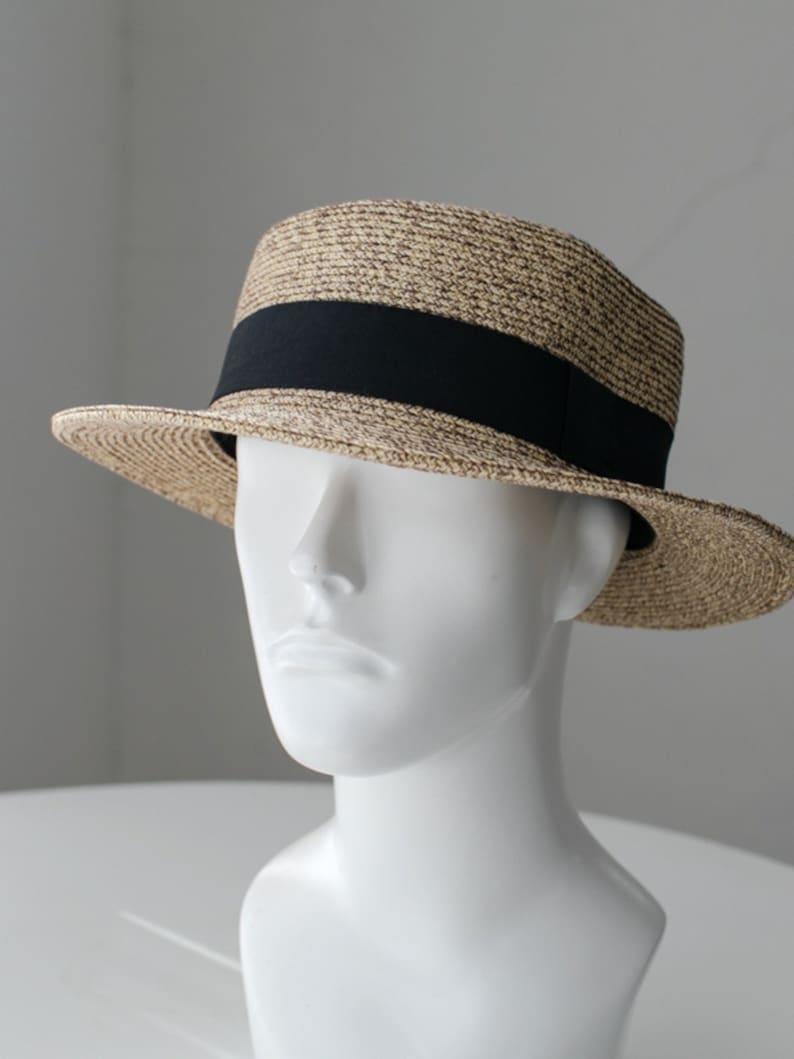 Flat Top Straw Fedora Panama Hat - Mspineapplecrafts