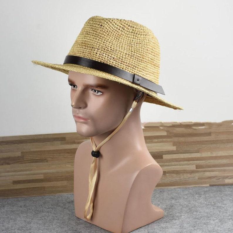 Raffia Straw Panama Fedora Hat - Mspineapplecrafts