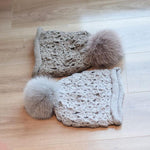 2 Way Knitted Beanie hat with Removable Pom Pom - Mspineapplecrafts