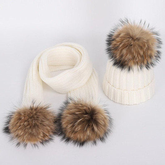 2 Way Knitted Beanie with Removable Pom Pom - Mspineapplecrafts