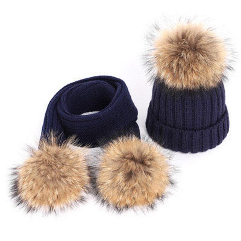 2 Way Knitted Beanie with Removable Pom Pom - Mspineapplecrafts