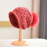 2 Way Knitted Beanie hat with Removable Pom Pom - Mspineapplecrafts
