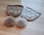 2 Way Knitted Beanie hat with Removable Pom Pom - Mspineapplecrafts
