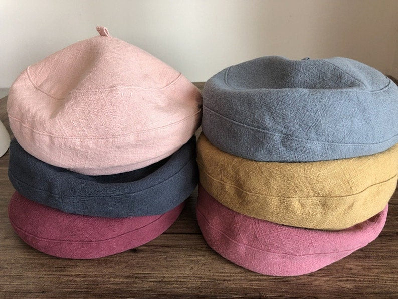 Cotton Linen French Beret for Women