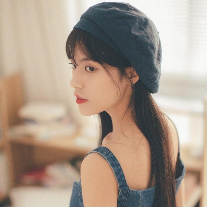 Linen Beret Hat for Women - Mspineapplecrafts