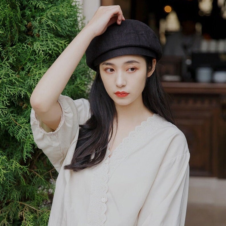 Cotton Linen French Beret for Women