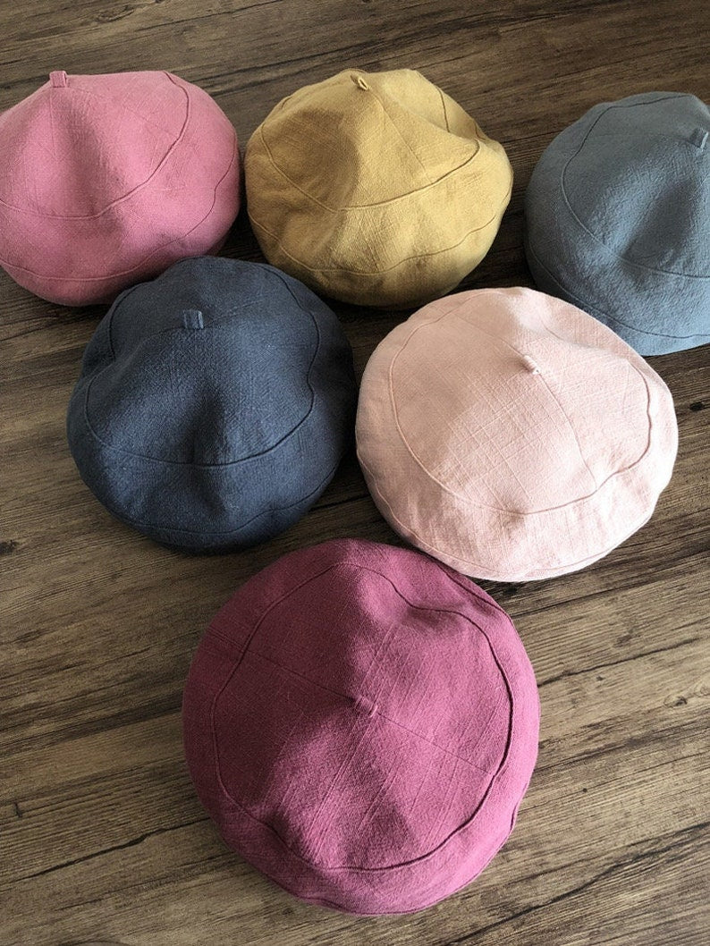 Cotton Linen French Beret for Women