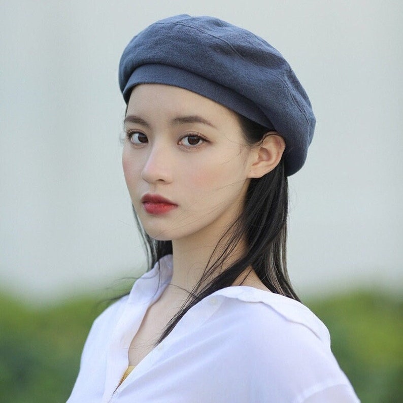 Cotton Linen French Beret for Women