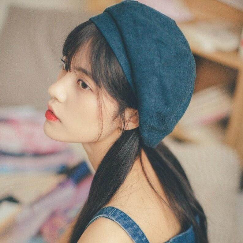 Linen Beret Hat for Women - Mspineapplecrafts