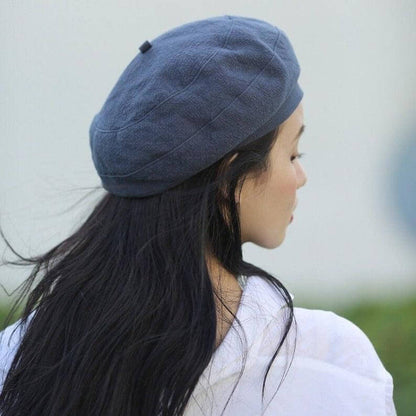 Linen Beret Hat for Women - Mspineapplecrafts